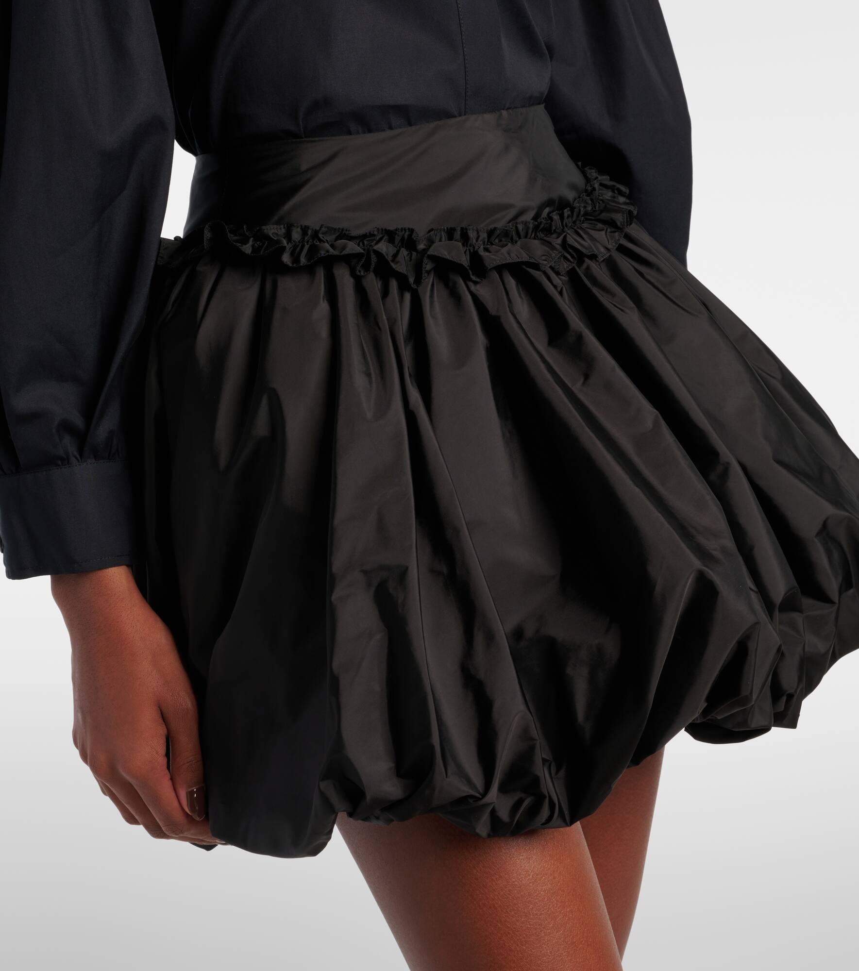 Gathered taffeta miniskirt - 4