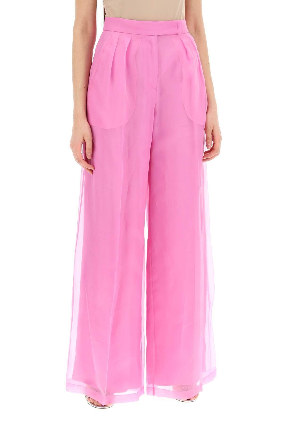 VIP【関税送料無料】希少 Max Mara Shaded organza trousers Max Mara Pareo floral silk organza wide-leg pants Max Mara