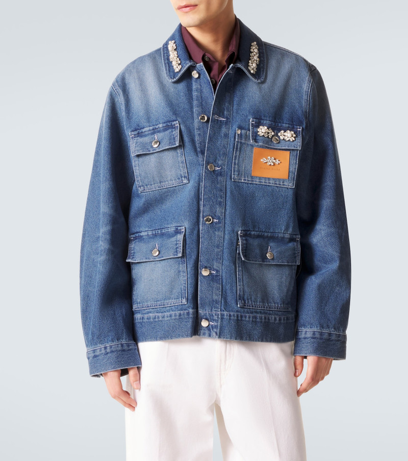 Simone Rocha Embellished denim jacket outlook