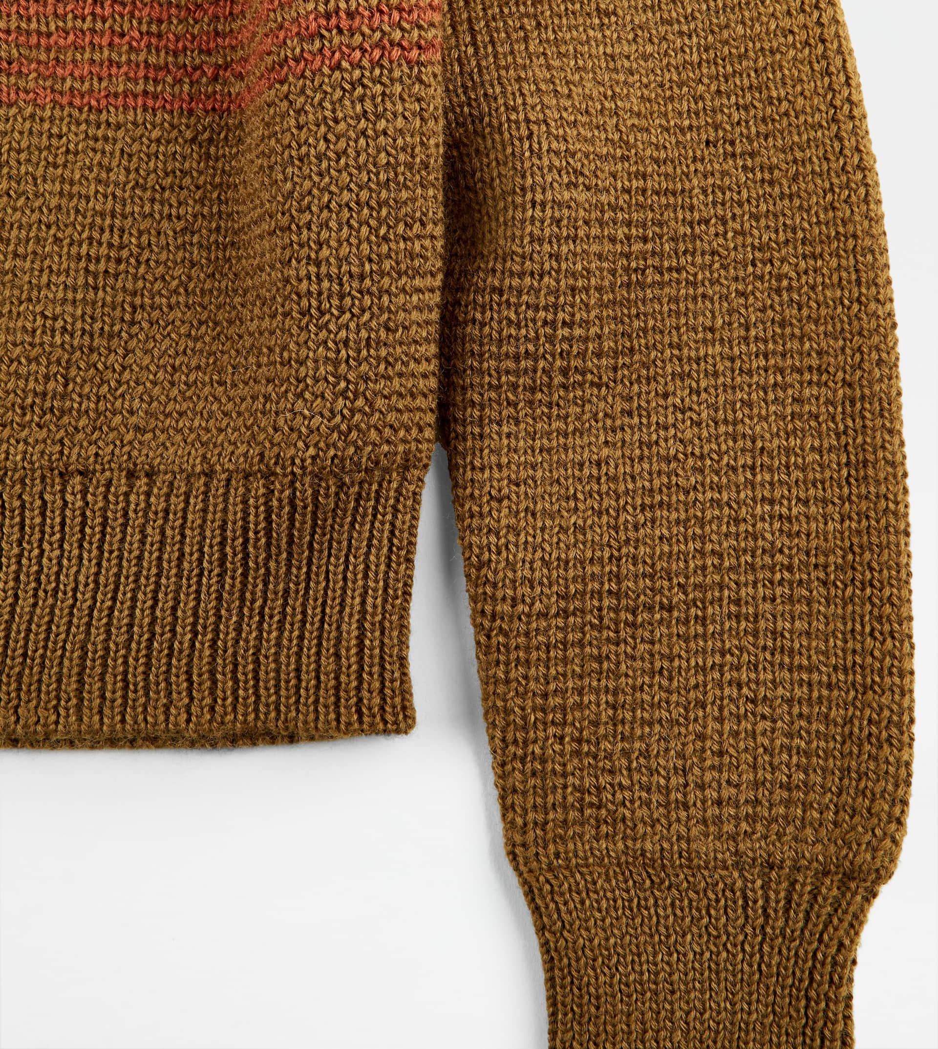 ROUND NECK JUMPER - GREEN, BROWN - 9