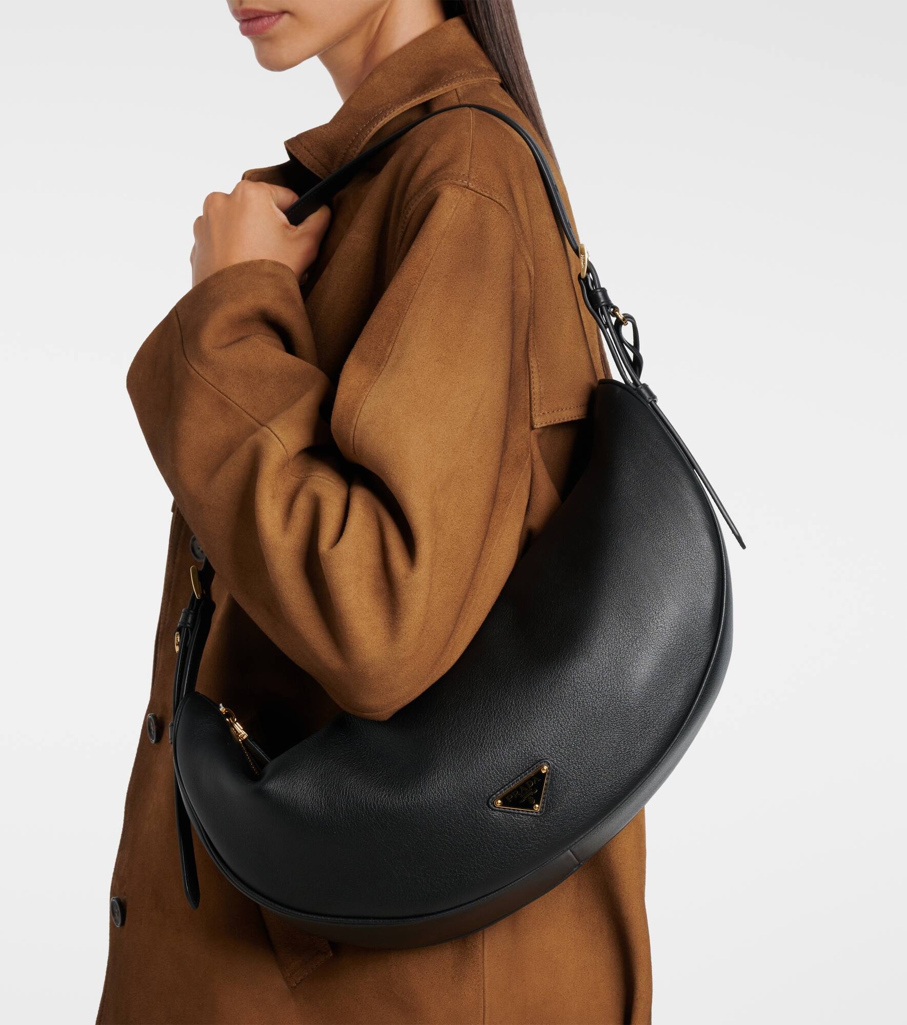 Demi-Lune Large leather shoulder bag - 2