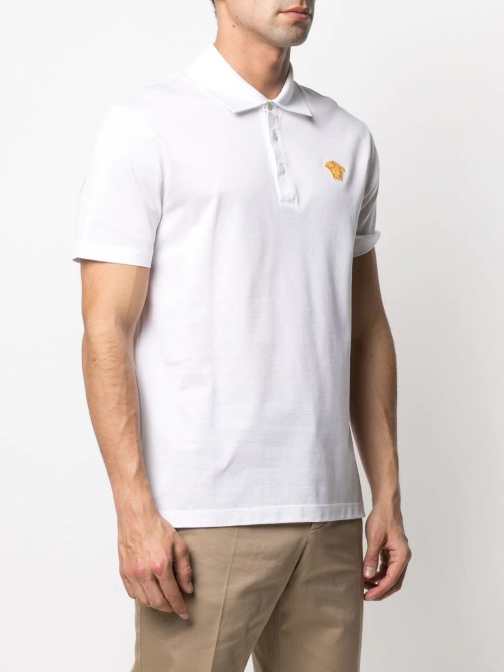 Medusa embroidered polo shirt - 3