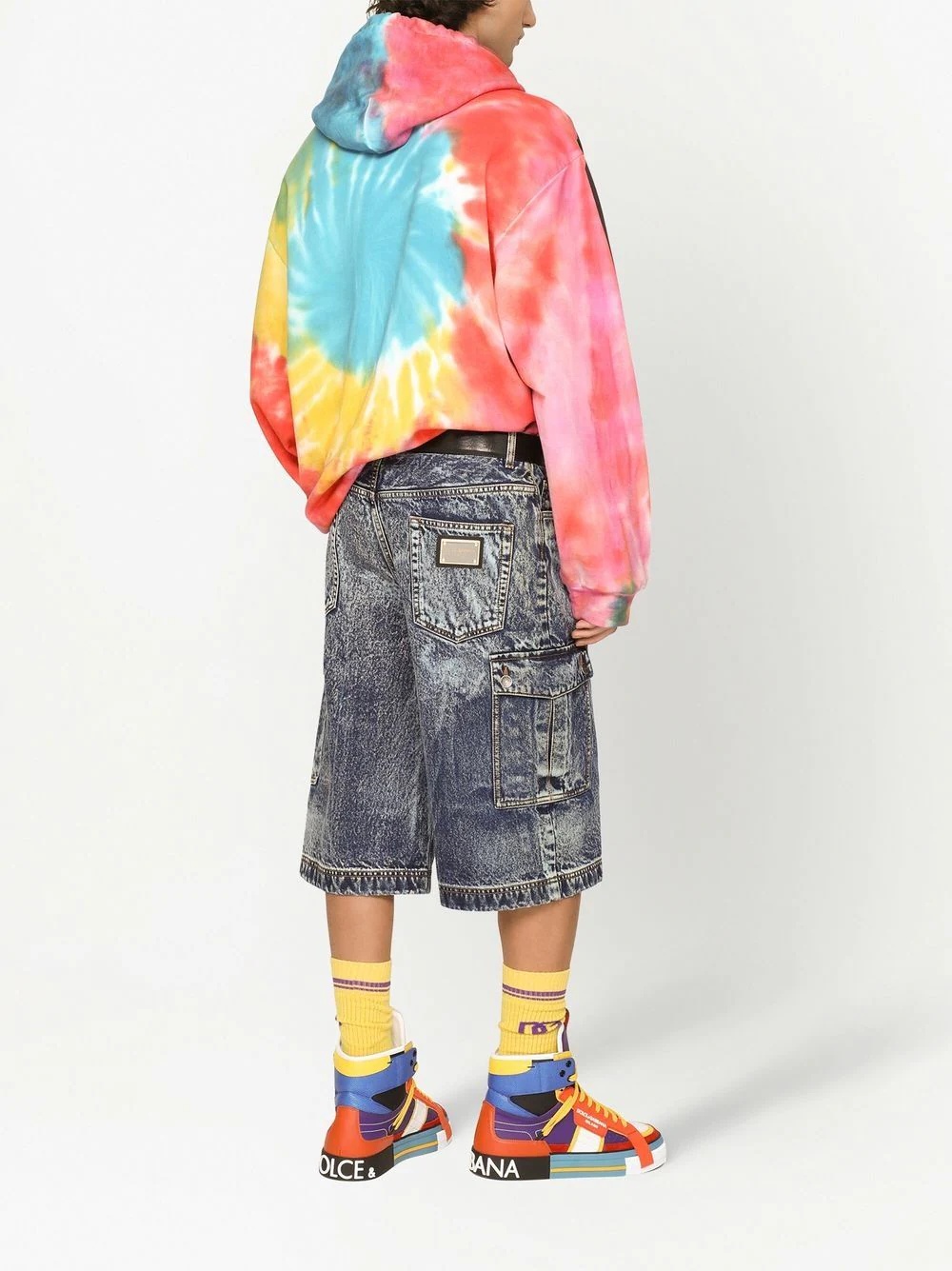tie-dye logo-print hoodie - 4