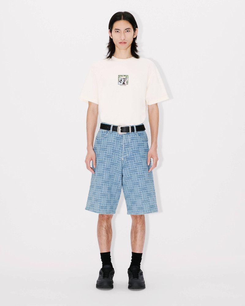 'KENZO Weave' straight short in japanese denim 5