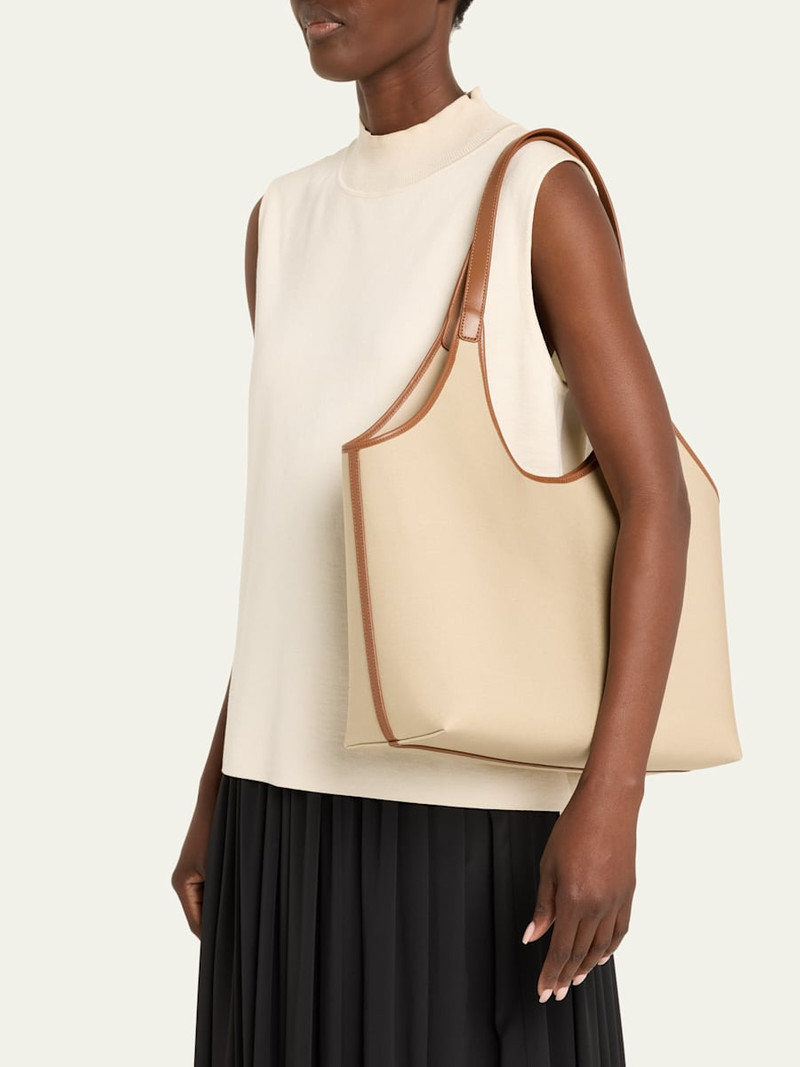 AESTHER EKME Canvas Basket Shoulder Bag outlook