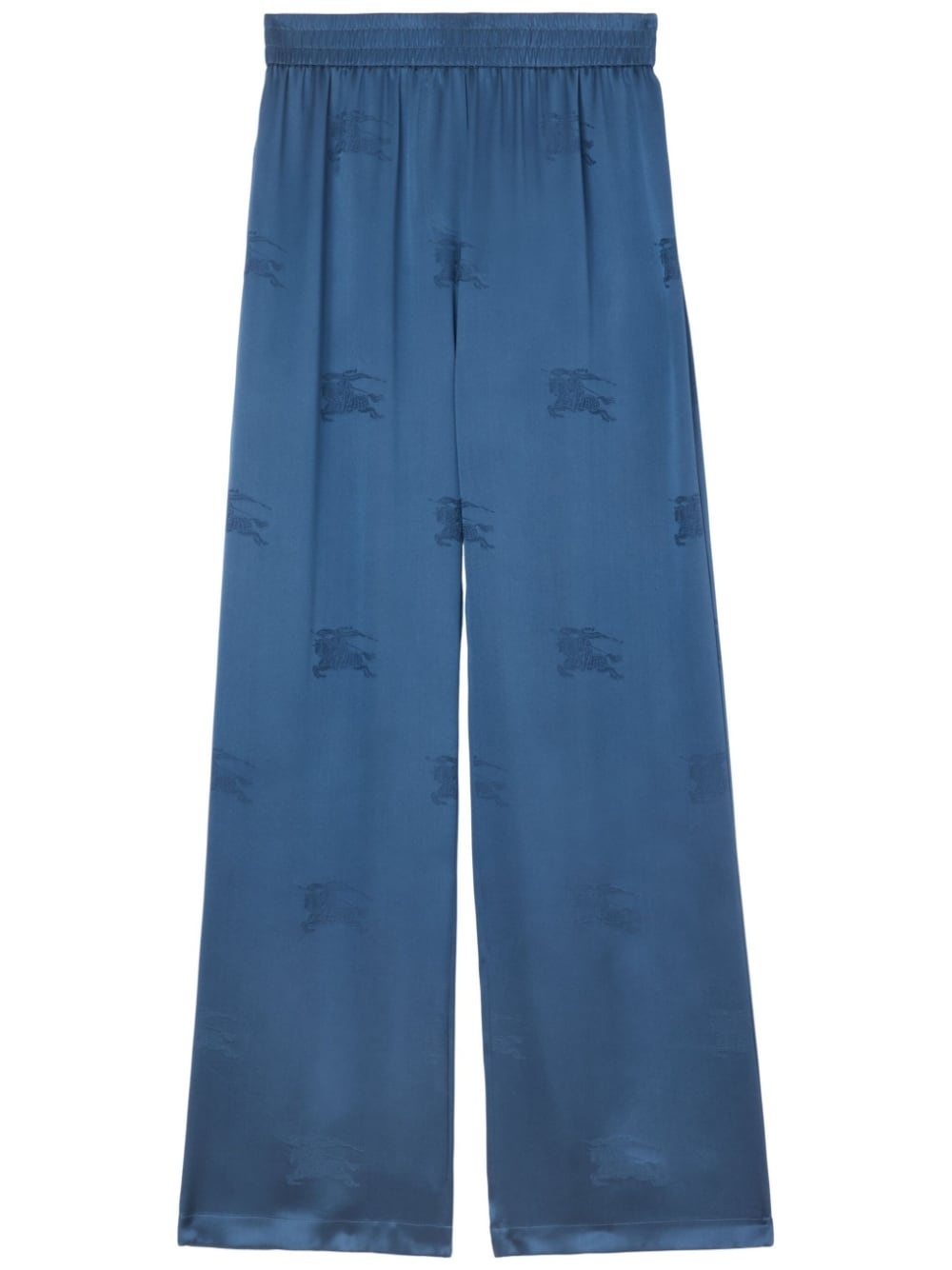 logo-jacquard wide-leg trousers - 1