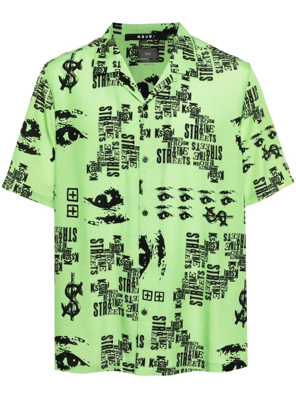 graphic-print tencel shirt - 1