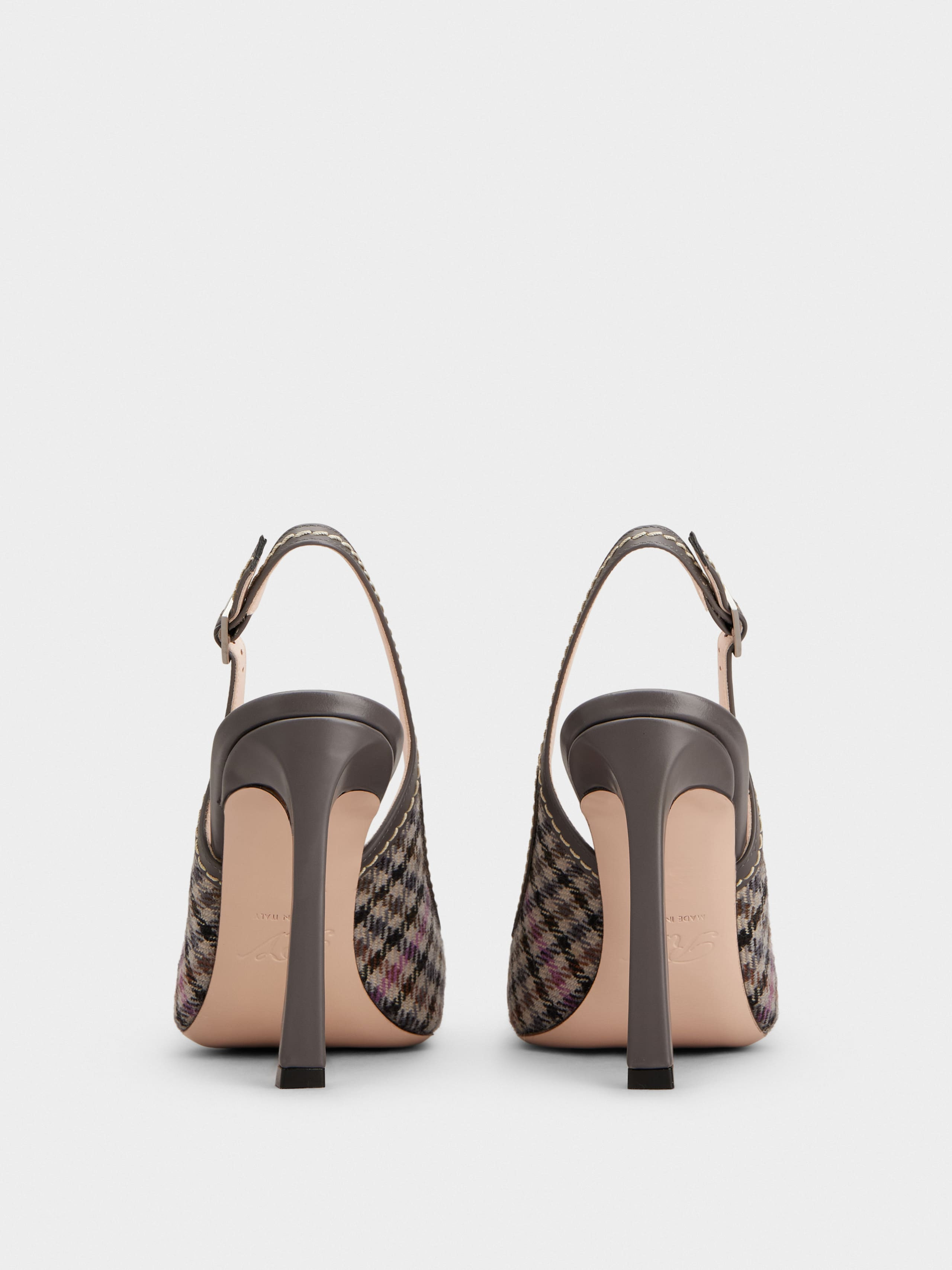 Trompette Slingback Pumps in fabric - 5