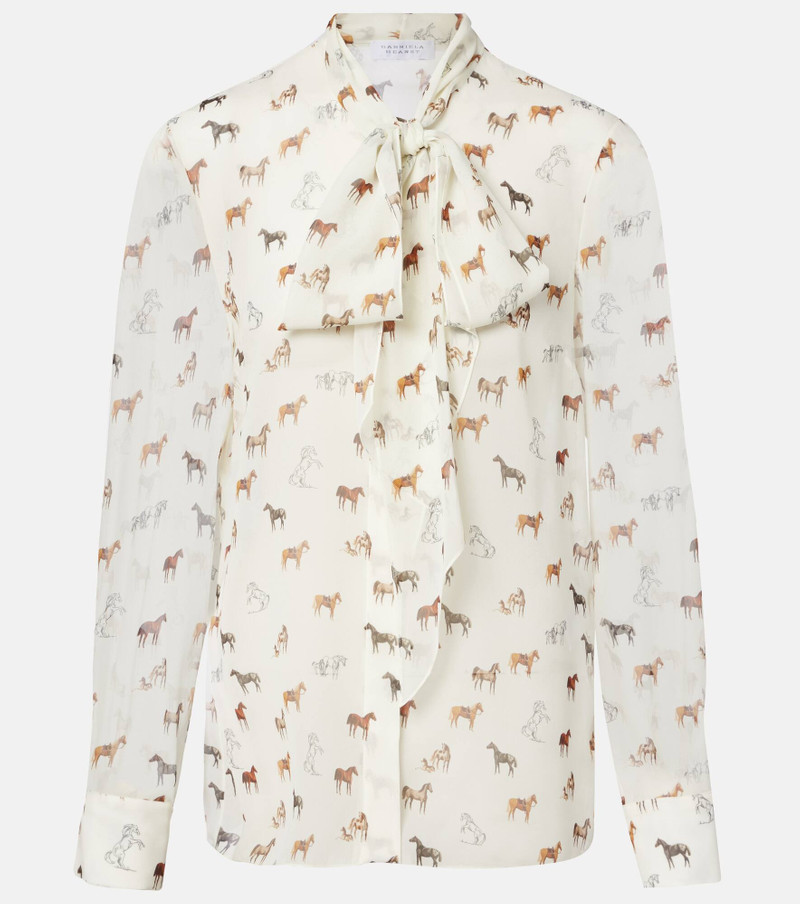 Shildon tie-neck silk blouse 1