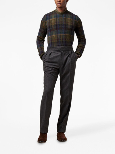 Ralph Lauren check-pattern cashmere jumper outlook