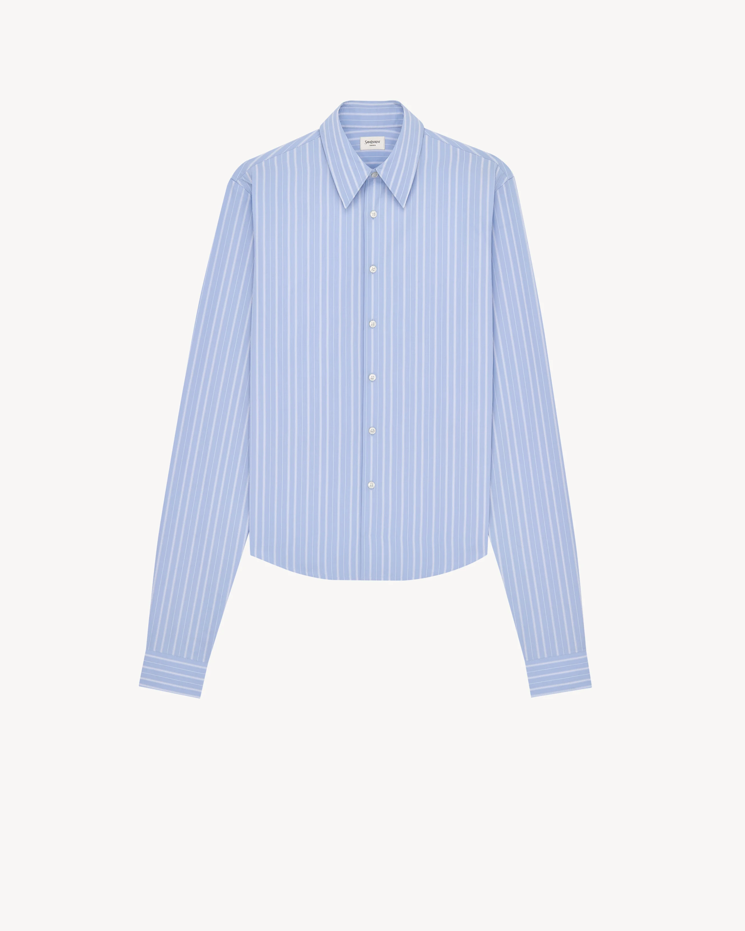 SHIRT IN STRIPED COTTON POPLIN - 1