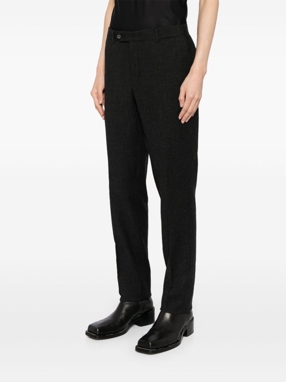 pressed-crease wool tailored trousers - 3