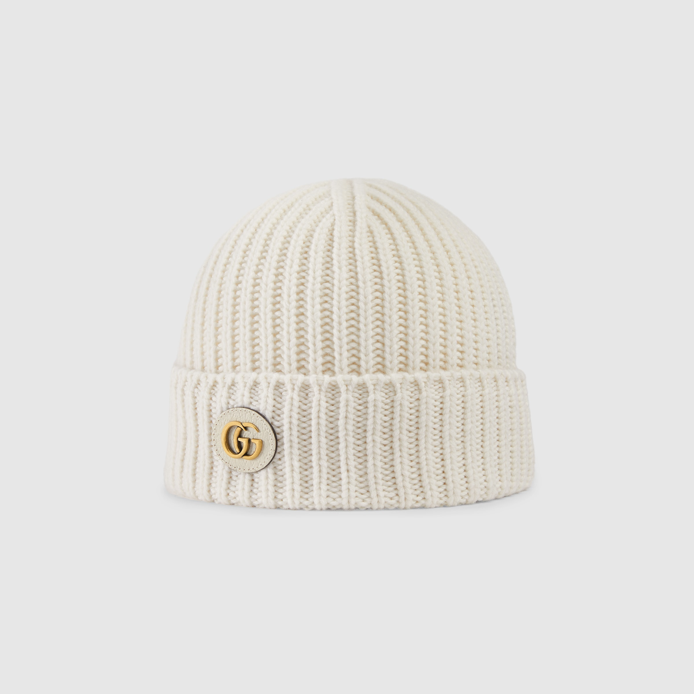 Wool cashmere hat with Double G - 2