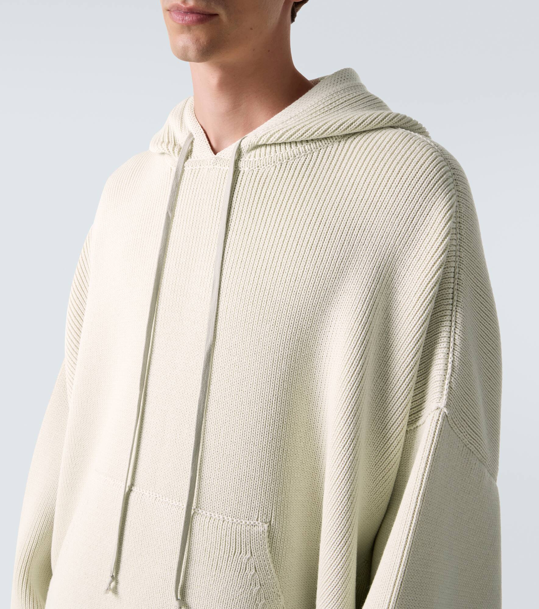 Hun ribbed-knit virgin wool hoodie - 5
