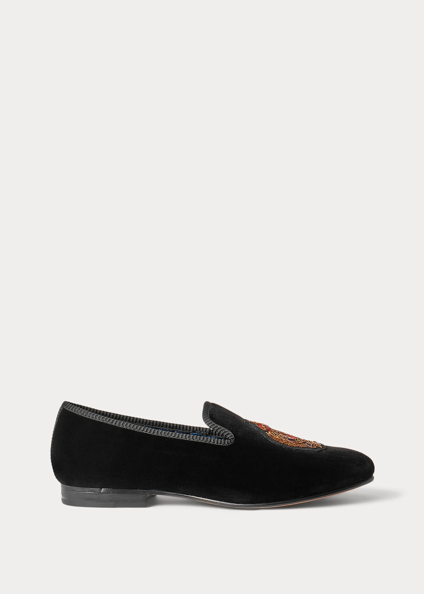 Paxton Crest Velvet Slipper - 1