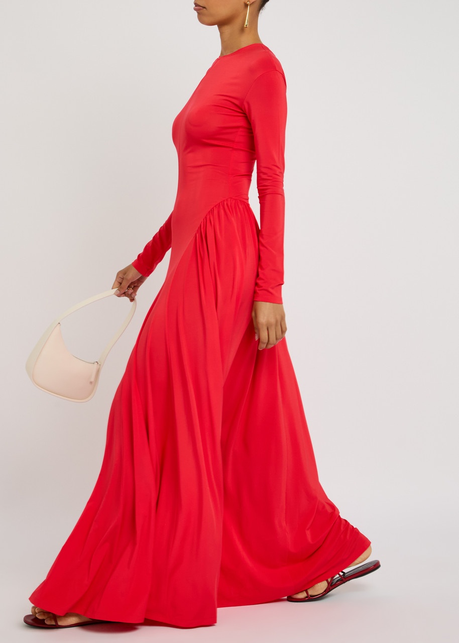 Tove Orea Gathered Stretch-jersey Maxi Dress - 4