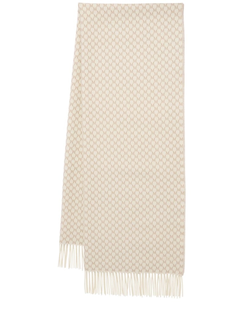 Arsenio monogram wool scarf - 1