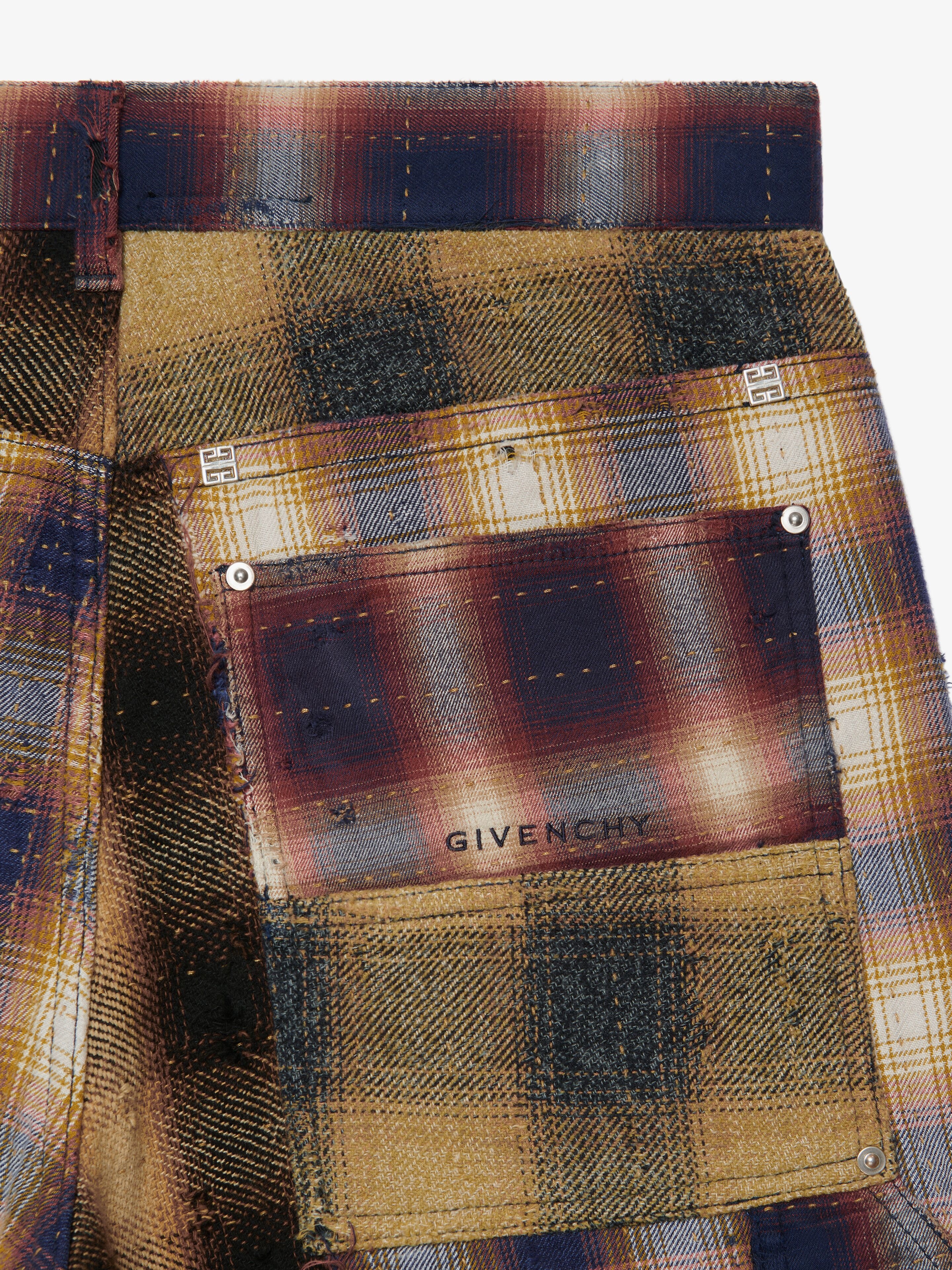 TWO IN ONE DETACHABLE PANTS IN BORO-EFFECT DESTROYED DENIM - 6