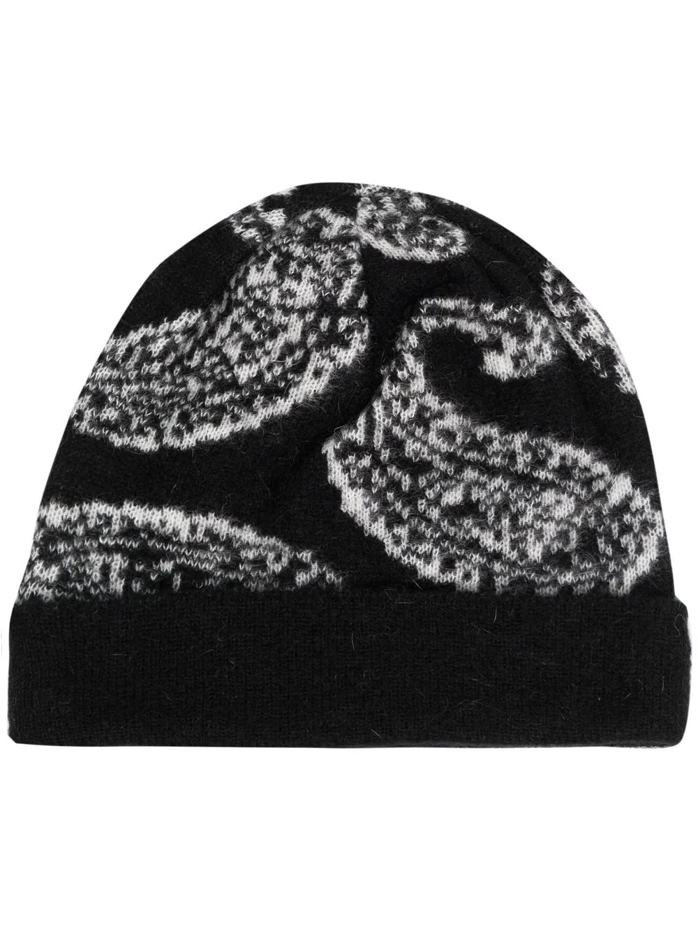 patterned knitted beanie - 1