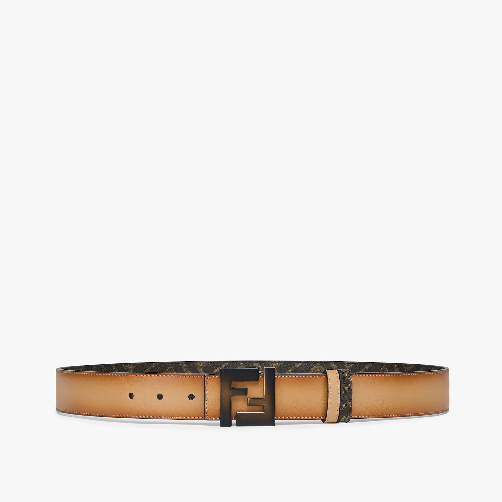 Beige leather belt - 1
