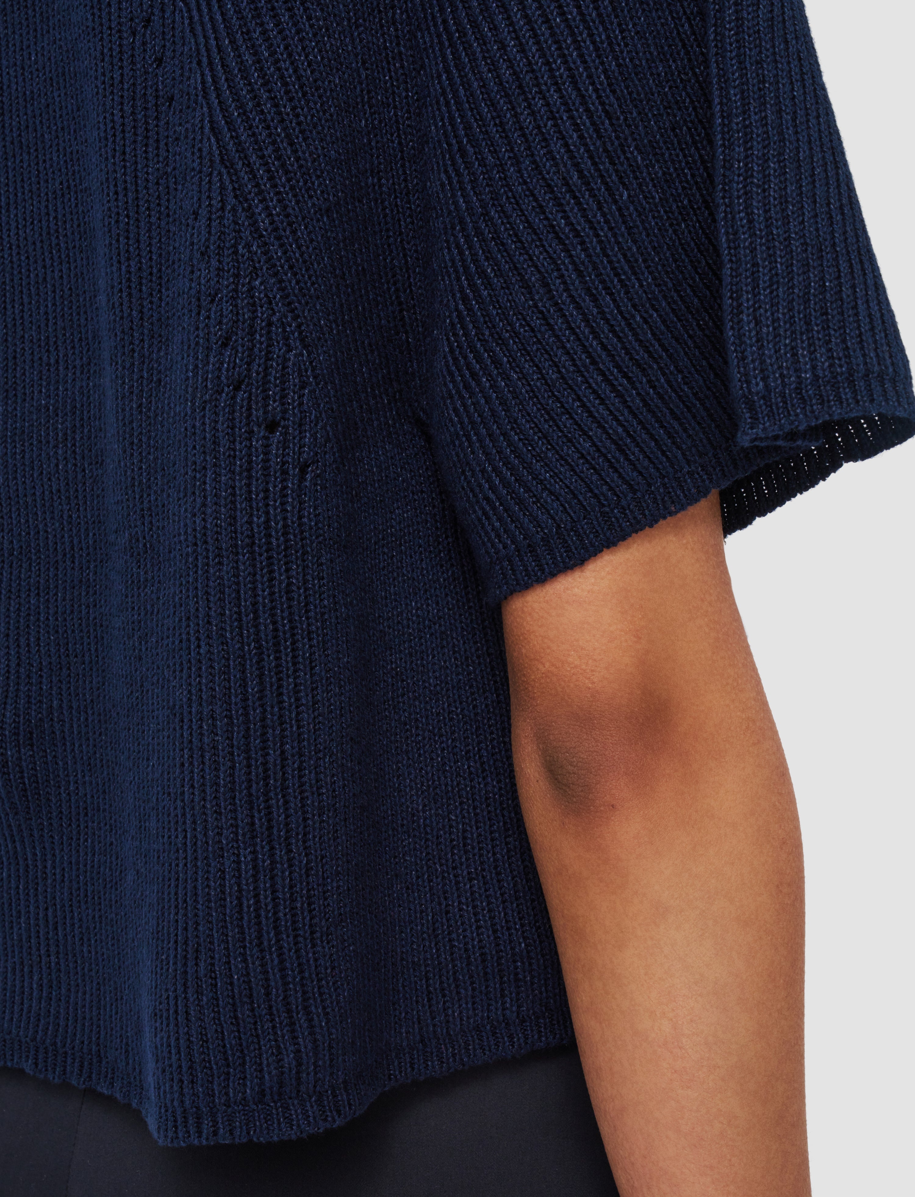 Linen Blend Knit Top - 5