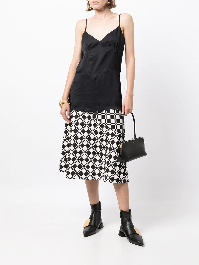 Jil Sander satin V-neck spaghetti-strap top outlook