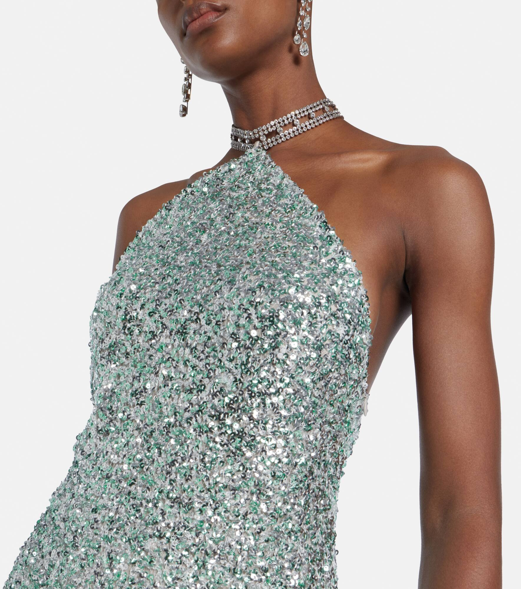 Poseidon sequined gown - 4
