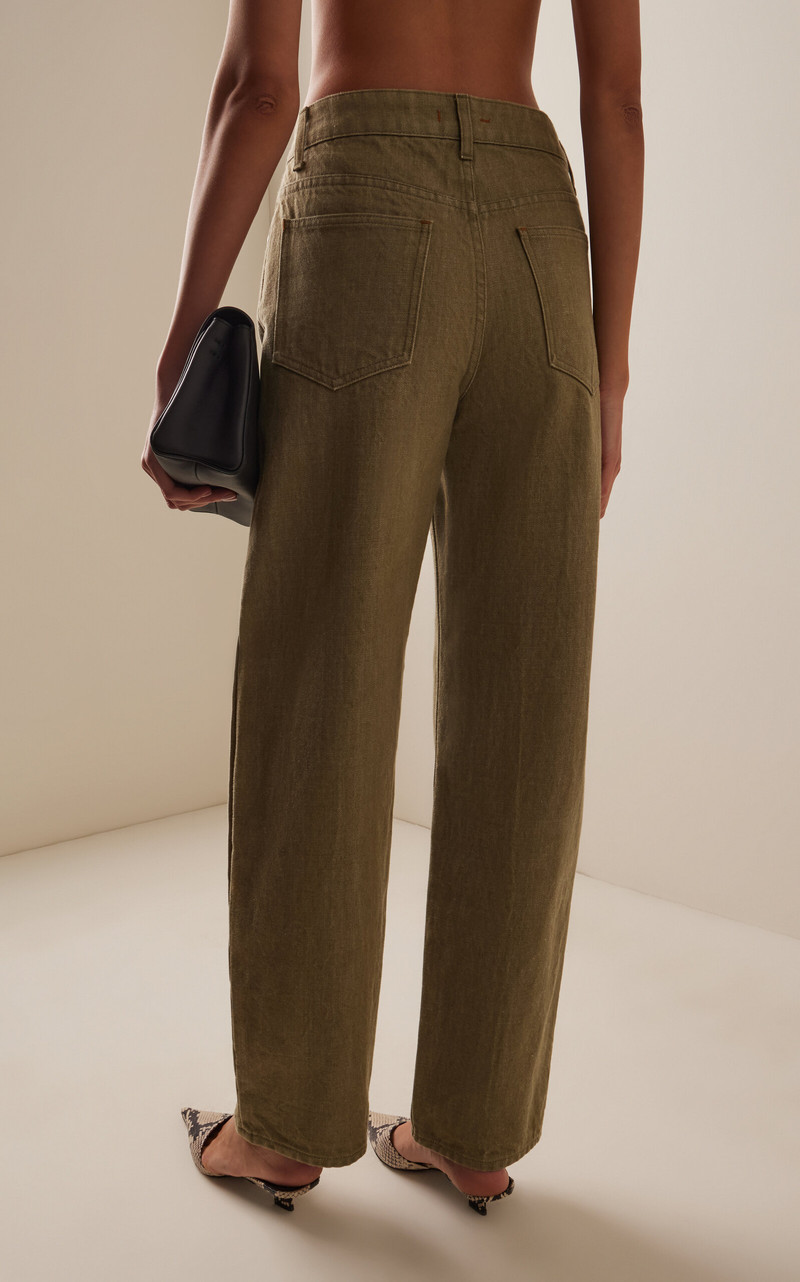 Rider Rigid Low-Rise Bowed-Leg Jeans green 4
