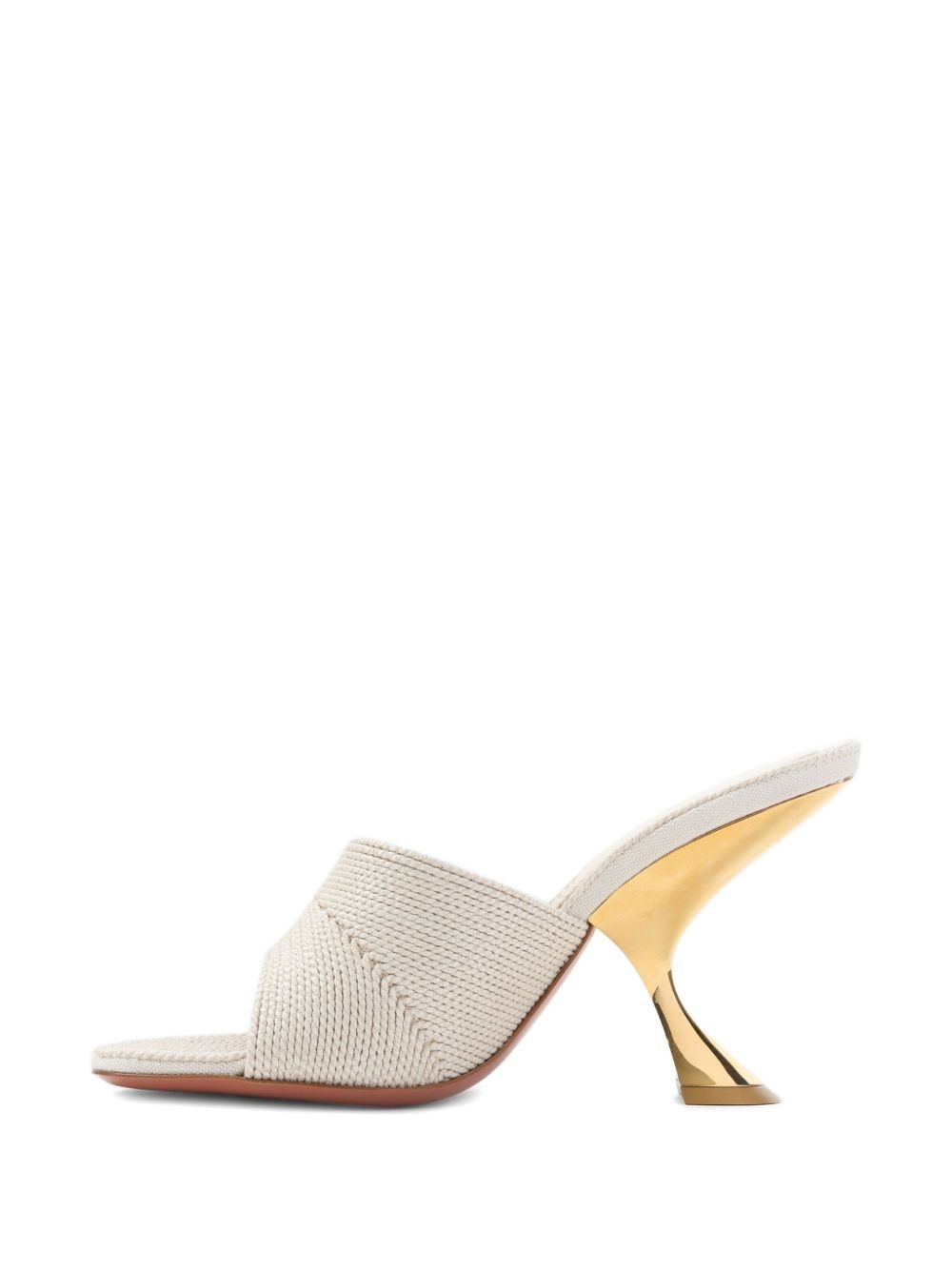 90mm leather heeled sandals - 3