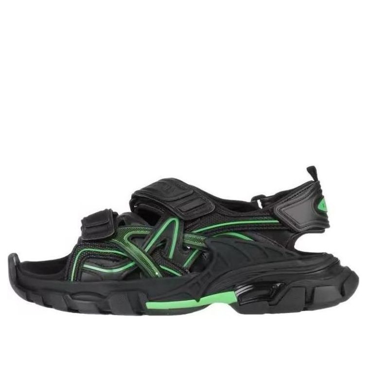 (WMNS) Balenciaga Track 2.0 Sandals 'Black Green' 617543W3AJ11030 - 1