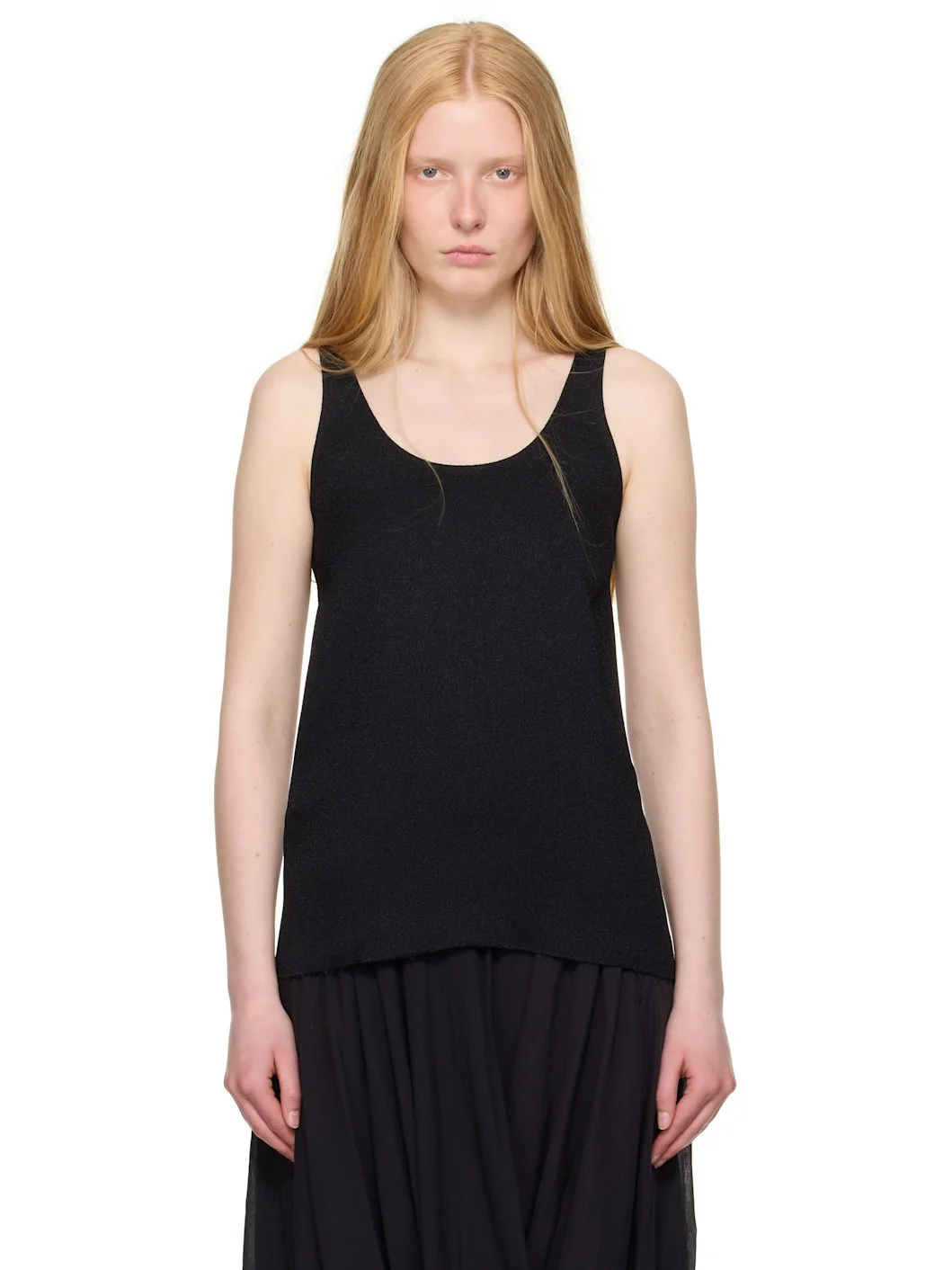 Black Sablé Tank Top - 1