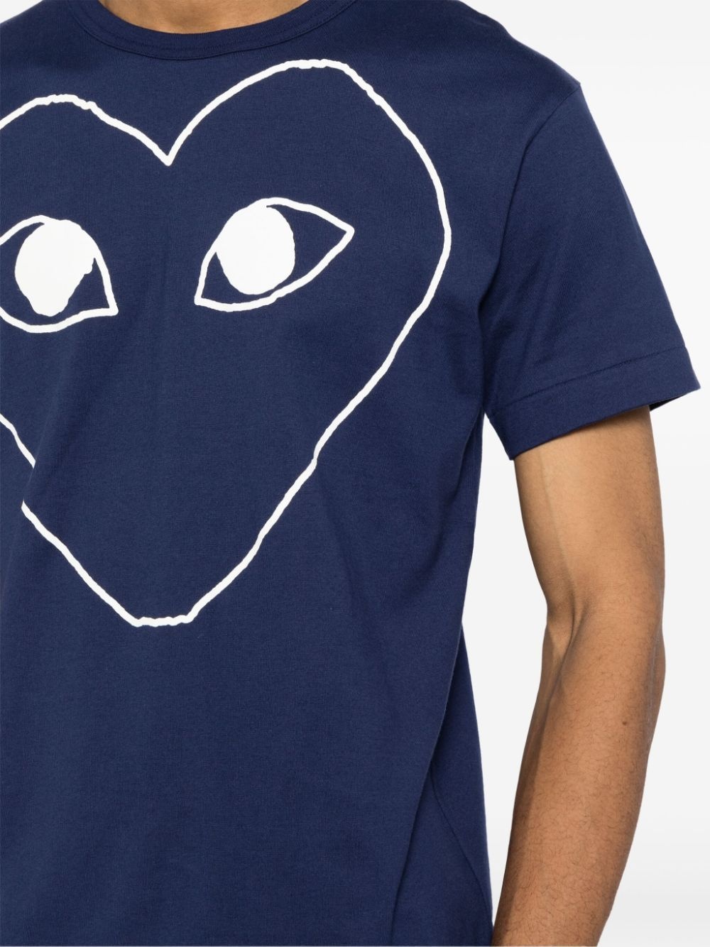 signature heart print cotton T-shirt - 6