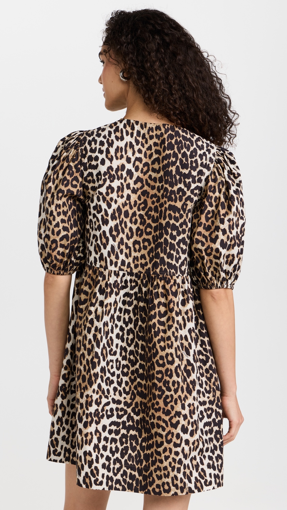 Cotton Poplin Tie String Mini Dress - 3