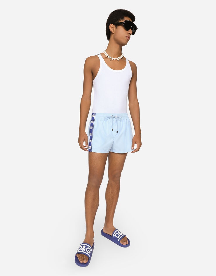 Short swim trunks with DG logo band - 3