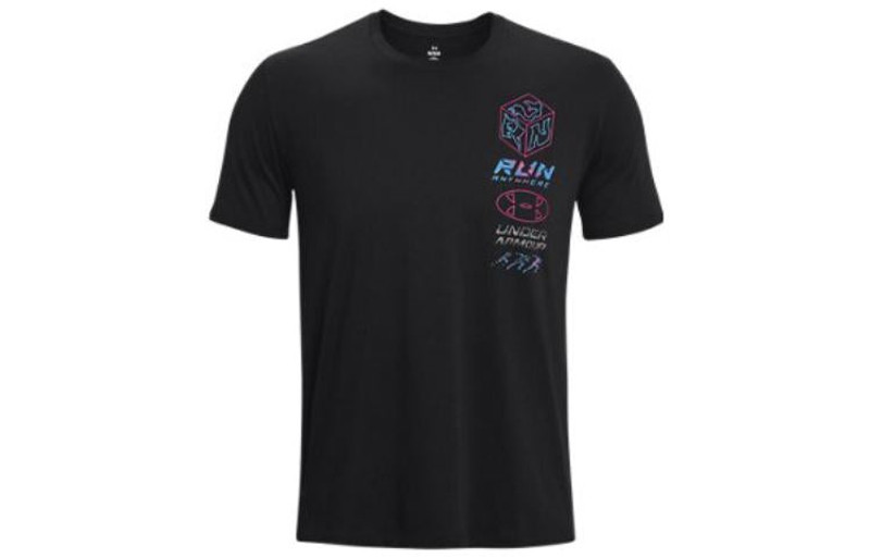 Under Armour Run Anywhere T-Shirt 'Black Multi' 1374424-001 - 1
