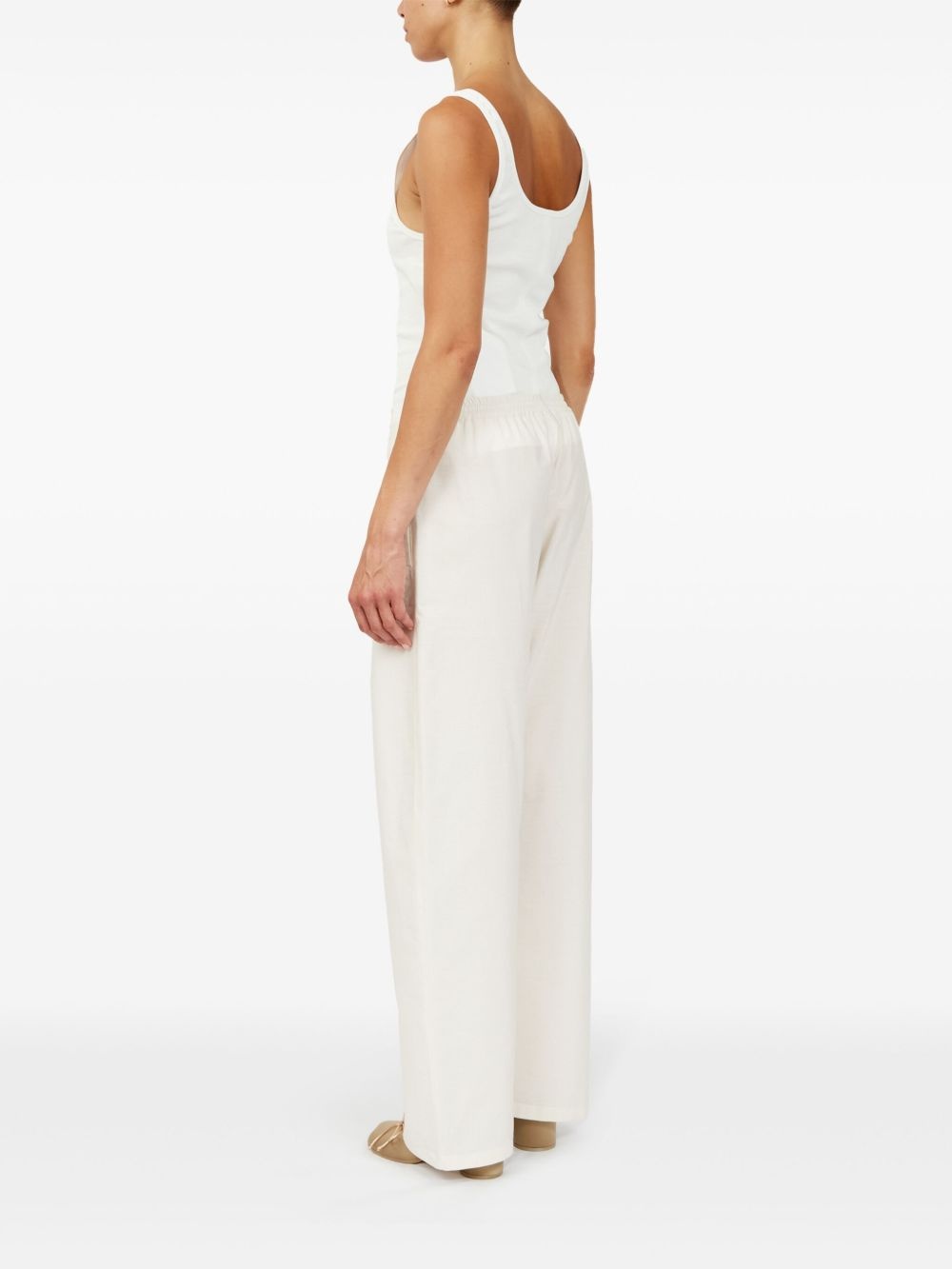 cotton flared trousers - 5