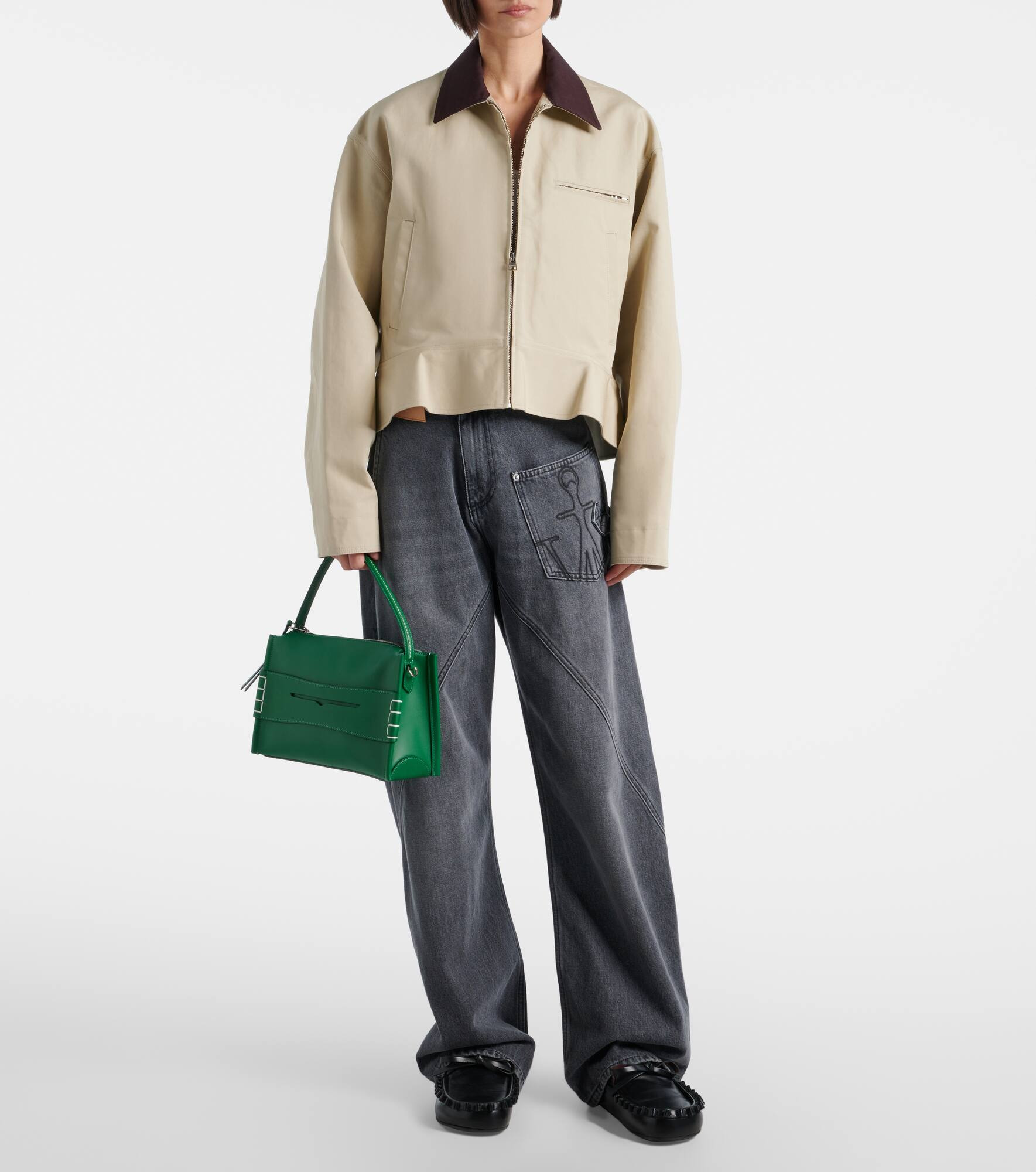 Loafer leather shoulder bag - 5