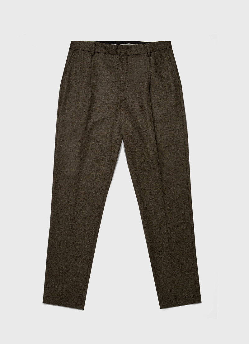 Pleated Boiled Wool Trouser 1