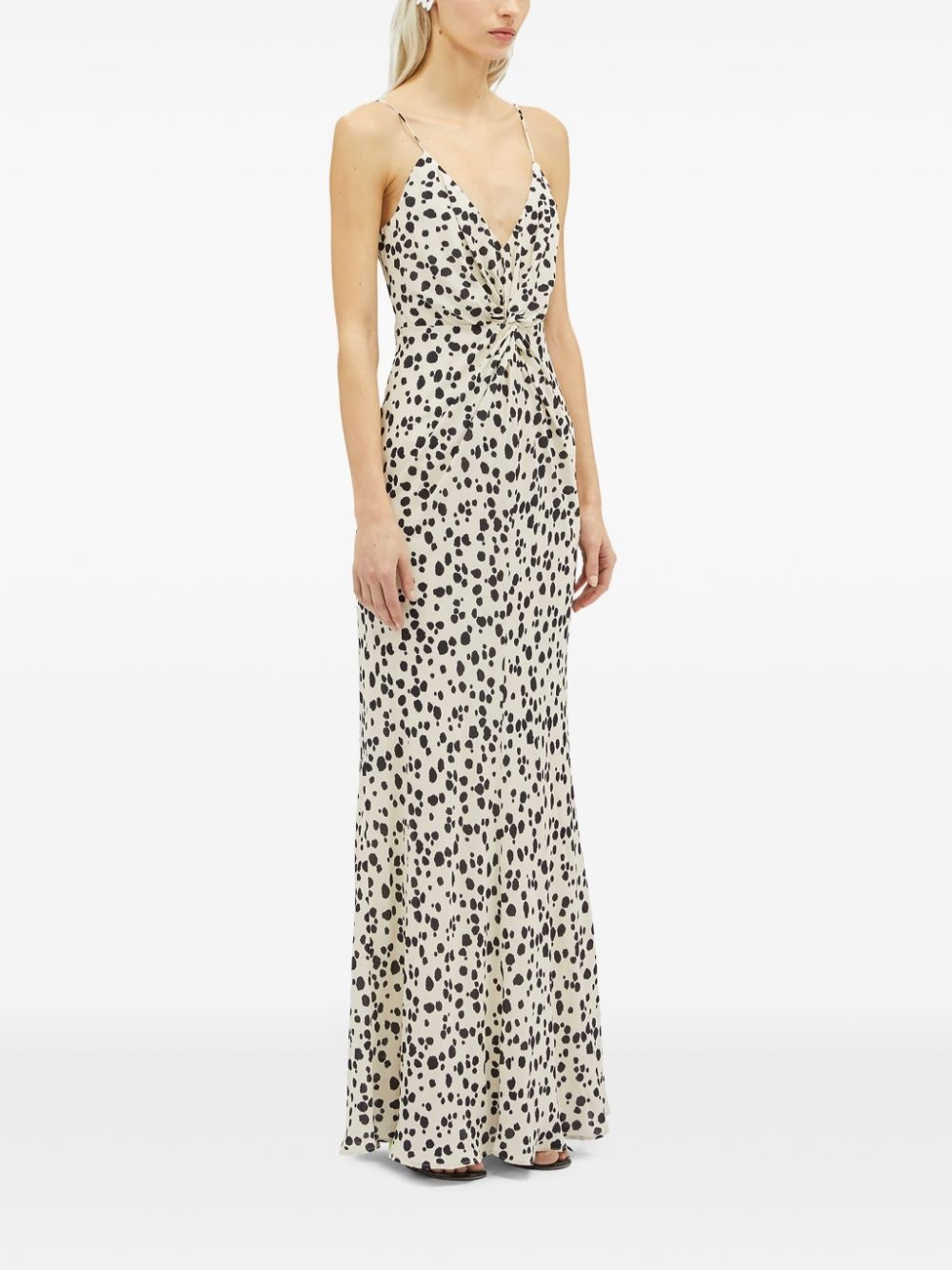 spot-print maxi dress - 3