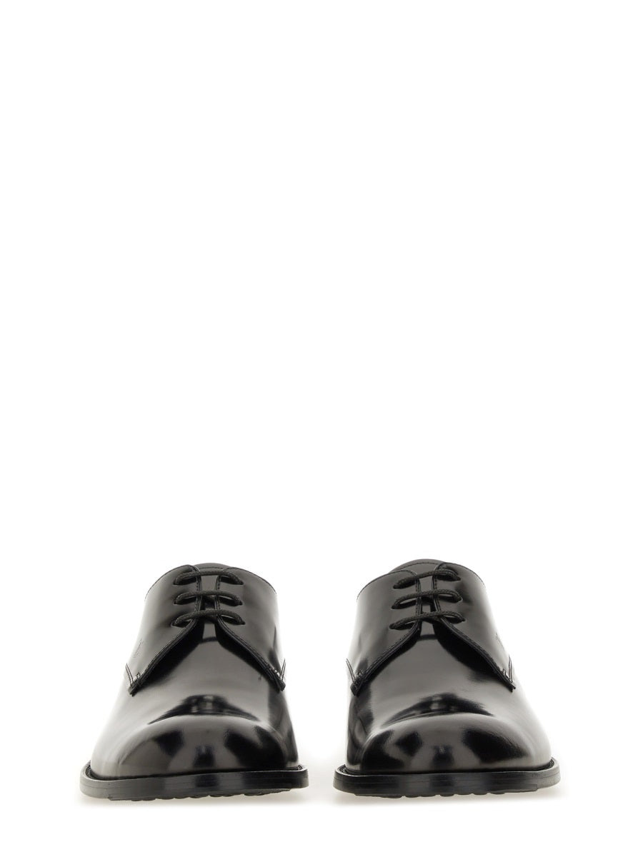 Leather Lace-Up Derby Shoe - 4