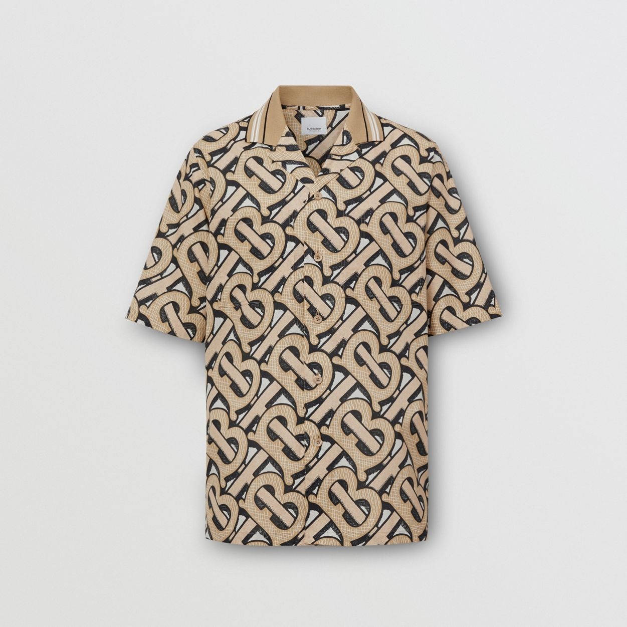 Short-sleeve Monogram Print Cotton Shirt – Unisex - 2