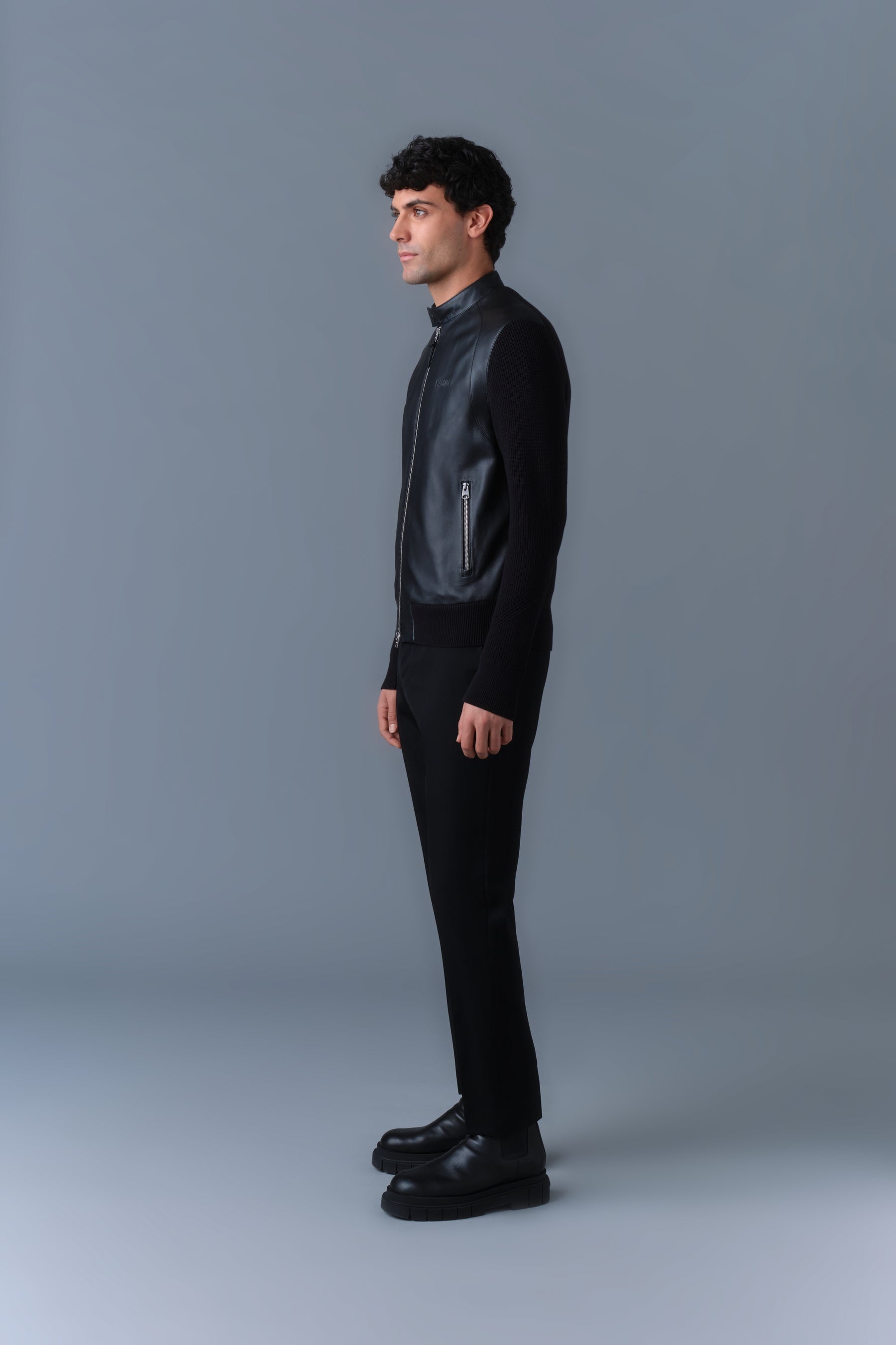 DOMINIC Knit Mixed-Media Jacket - 3