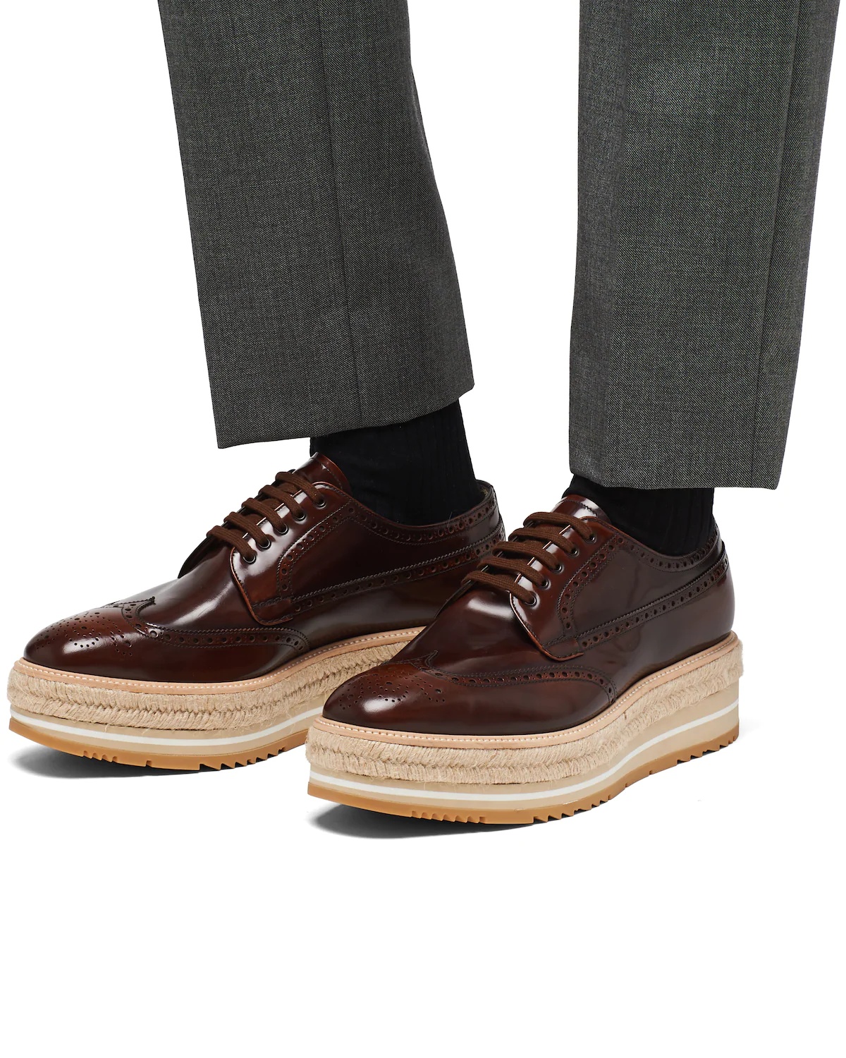 Brushed Leather Derby Shoes - 5