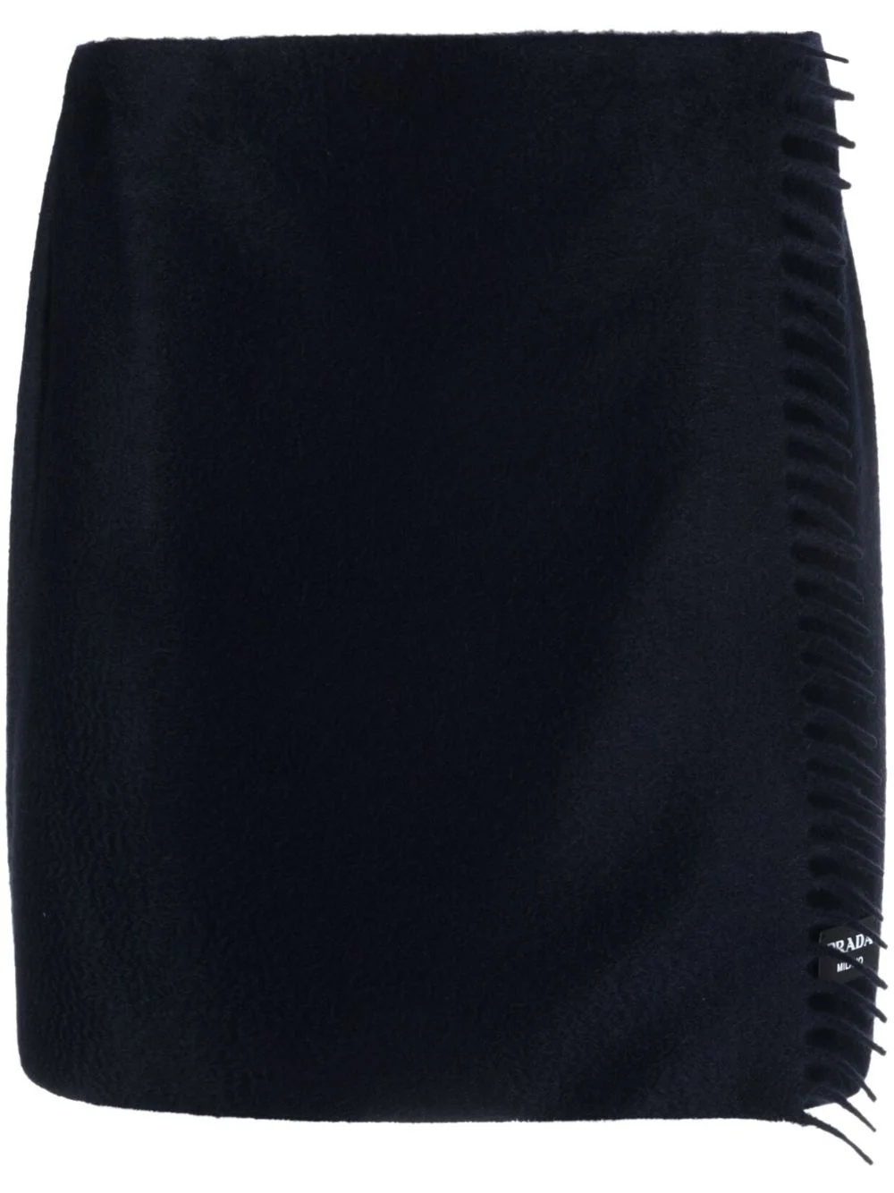 scarf-style cashmere miniskirt - 1