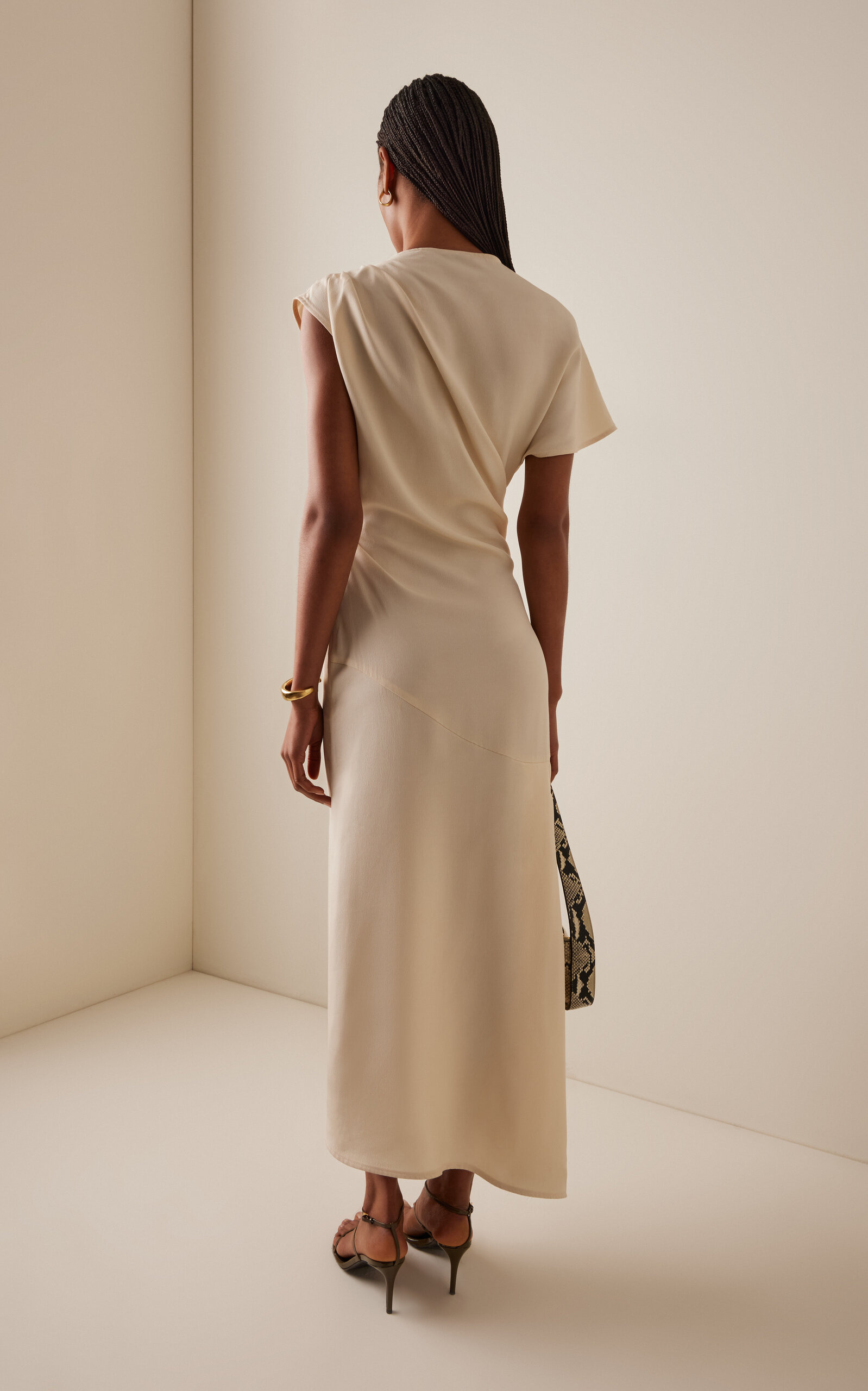 Hallie Asymmetric Dress nude - 4