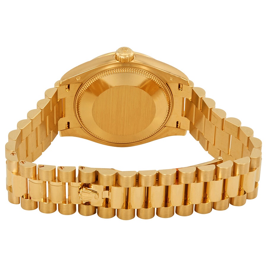 Rolex Datejust 31 Mother of Pearl Diamond Dial Ladies 18kt Yellow Gold President Watch 278278MDP - 3