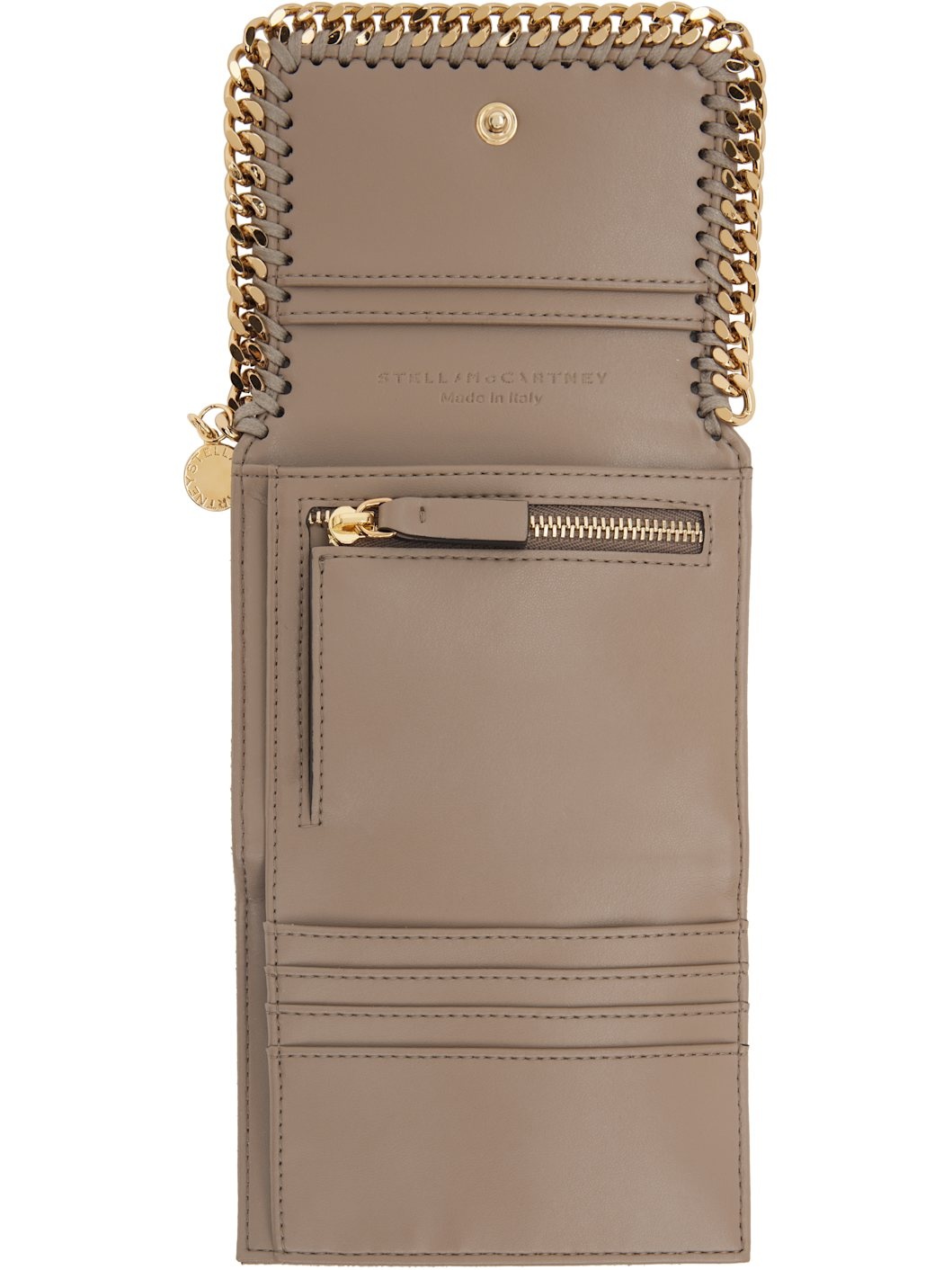 Taupe Falabella Small Flap Wallet - 3