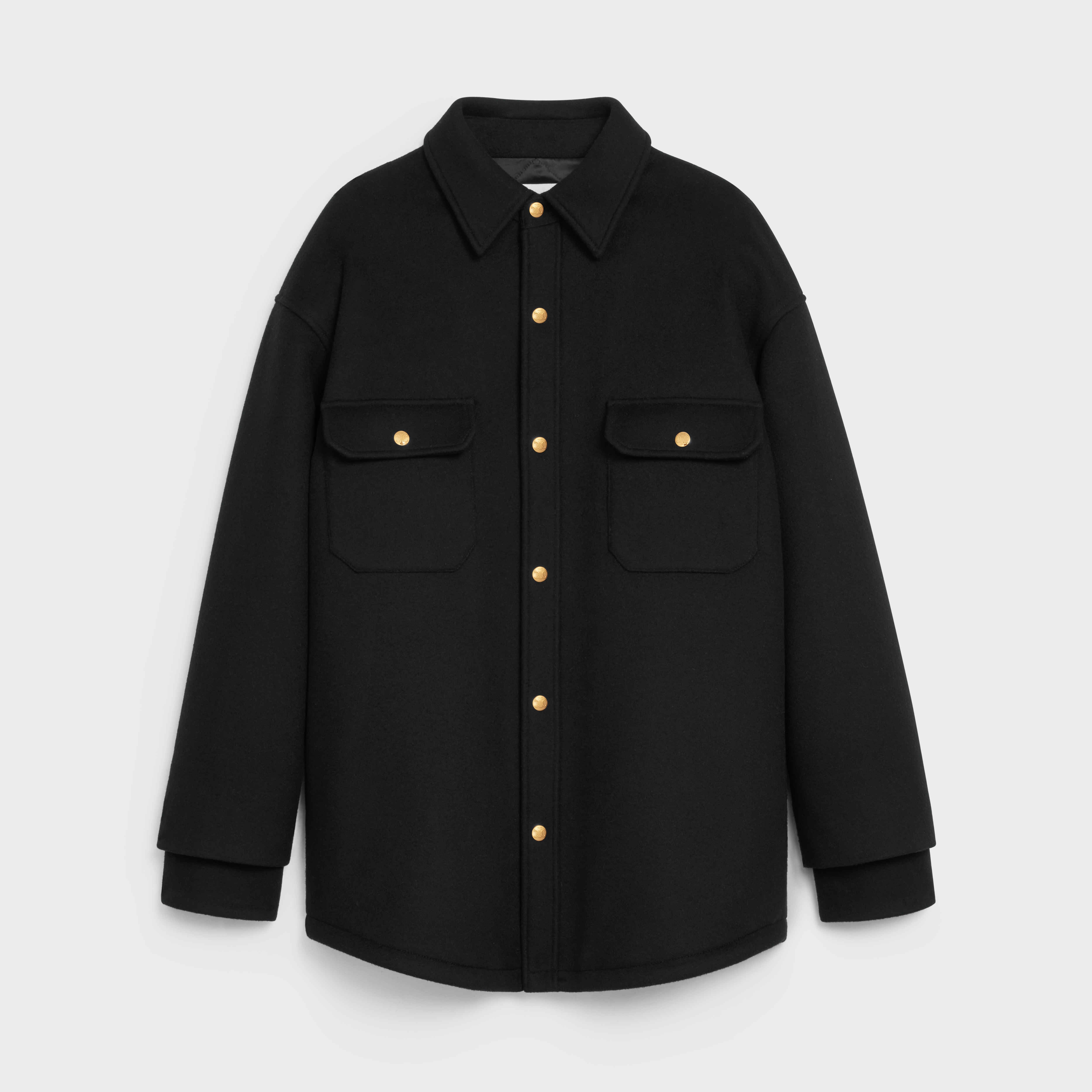 Egg-Shaped overshirt in double face Cashmere - 1