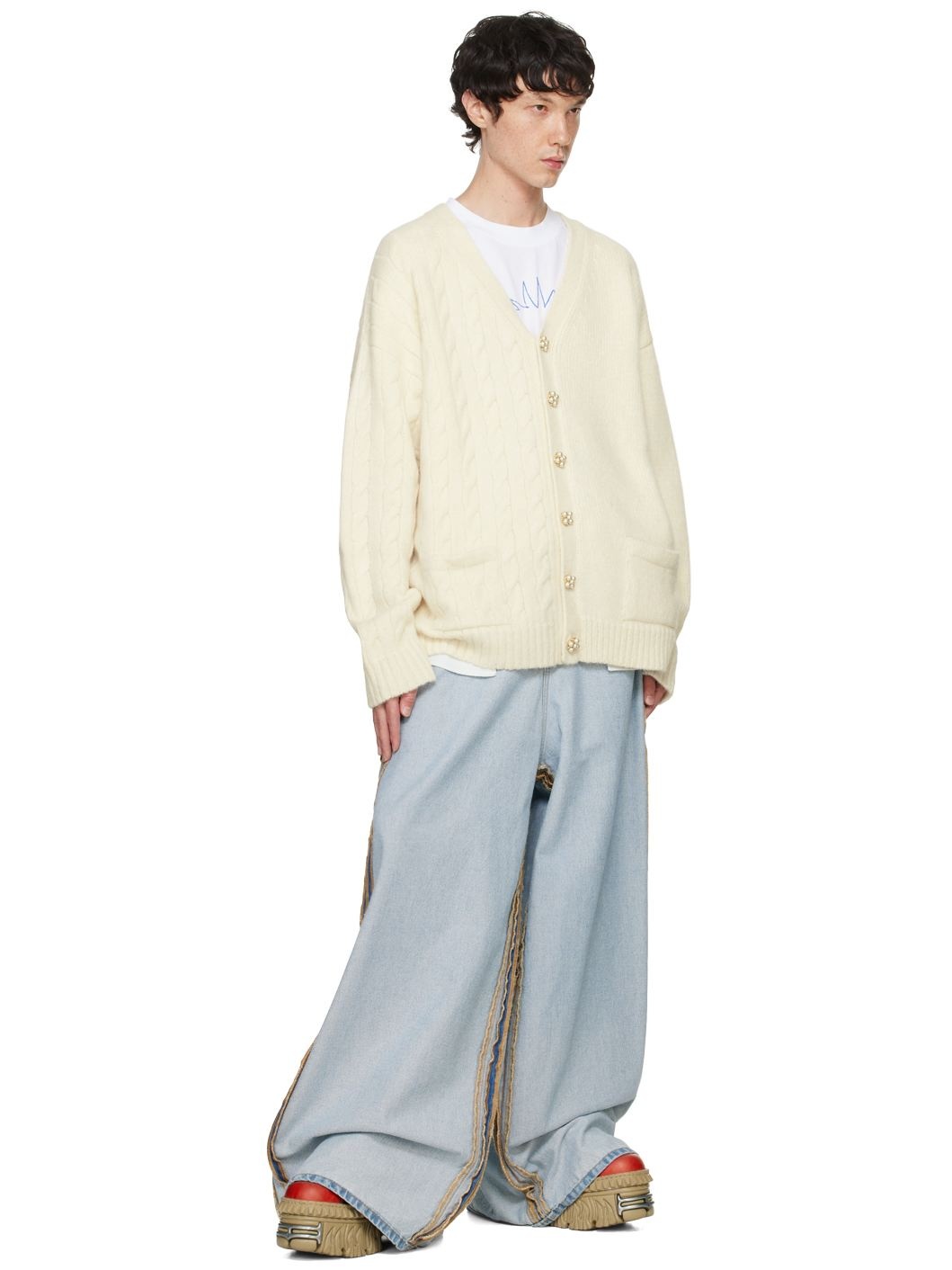 Off-White Split Cardigan - 4