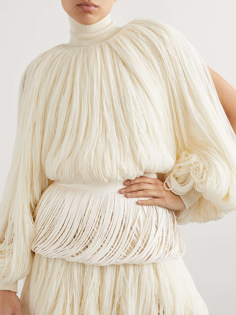 Alaïa Fringed leather belt outlook